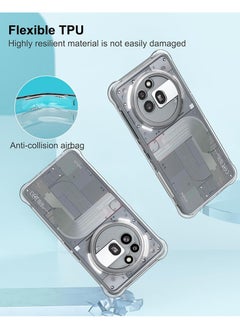 Case Up Nothing Phone 3a Pro 2025 Clear Case, Shock-Absorption TPU Cell Phone Cover with Reinforced Corners, Soft Flexible & Crystal Clear Protective Bumper Case  - Image 3
