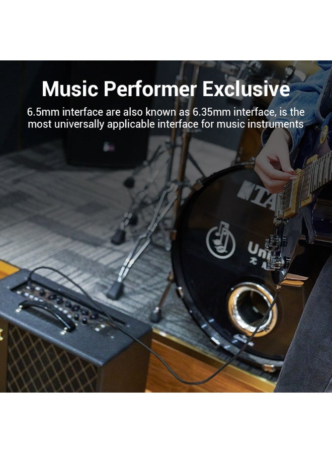 VENTION Cotton Braided 6.5mm Male to Male Audio Cable 0.5M Gray Aluminum Alloy Type Model # BASHD - Image 3