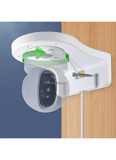 General 1 Pack WiFi Wall Mount Camera Base Bracket, and 5 Installation screws, for EZVIZ C6 C4 Series IP Camera, Plastic PT Cameras Holder Indoor Security Systems, Easy to Install - White  - Image 2