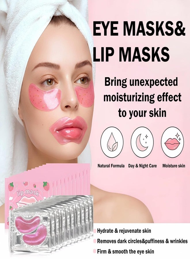 MinFei 30 Pairs Eye Masks & Lip Masks, Lip Gloss Bulk, Under Eye Patches for Puffy Eyes, Hangover Patches, Girl Stuff, Bachelorette Party Favors, Lip Mask Patches, Bridesmaid Gifts, Reducing Fine Lines - Image 2
