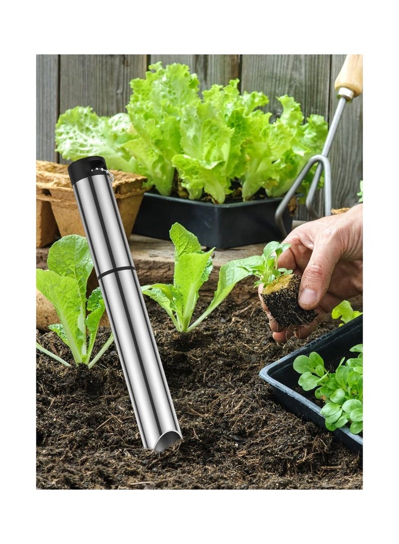 SYOSI Seed Planter Tool, Garden Bulb Transplanter Tool, Metal Seedling Transplanter Tool, Manual Hole Digger, Flowers Seedling Planting Tools for Garden Backyard Farm Orchard Tulip Daffodil Crocus(1 Pack) - Image 5