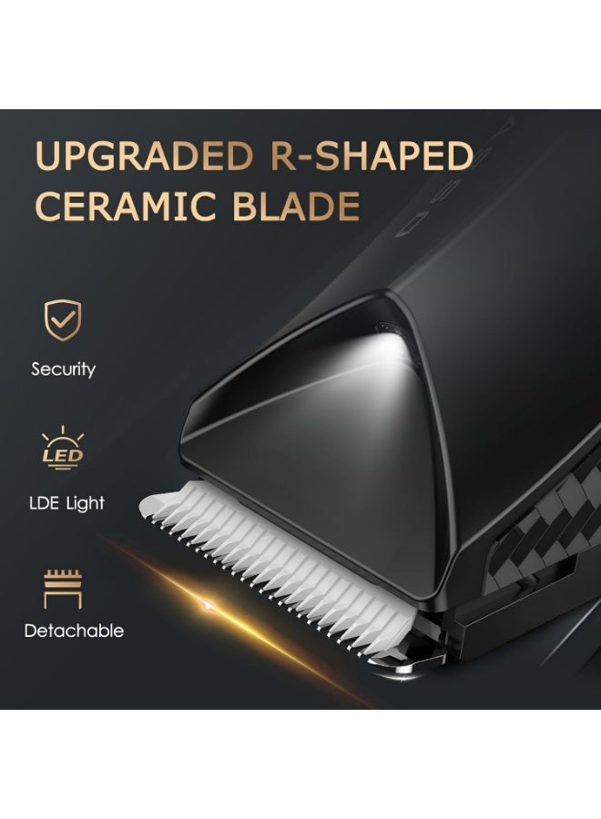 إنشن ماكينة تشذيب شعر الجسم للرجال، ماكينة تشذيب/حلاقة لمنطقة العانة، مقاومة للماء IPX7 للاستخدام الجاف/الرطب مع إضاءة LED، رؤوس شفرات سيراميك قابلة للاستبدال، قاعدة شحن USB، ماكينة حلاقة كروية للرجال - Image 2