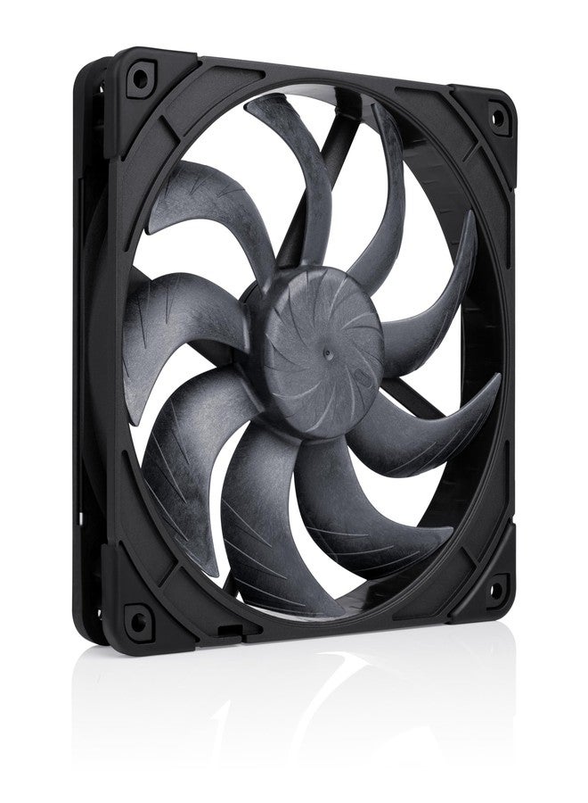 Noctua NF-A14x25 G2 PWM chromax.black, 140mm Premium Quality Quiet PC Fan, 4-Pin Connection (Black) - Image 1