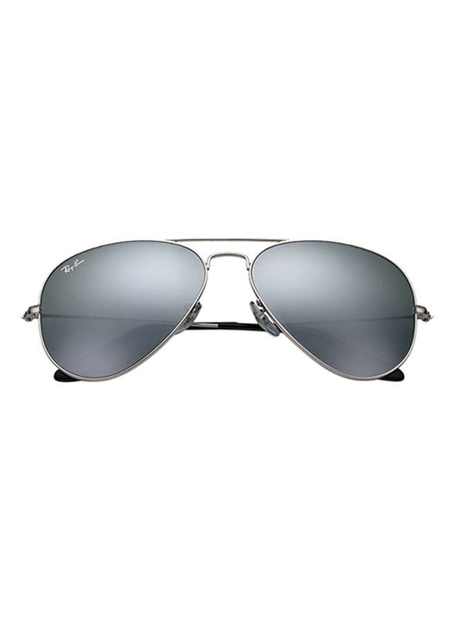Ray-Ban Unisex Full Rim Aviator Sunglasses - RB3025 W3277 - Lens Size: 58 mm - Silver - Image 4