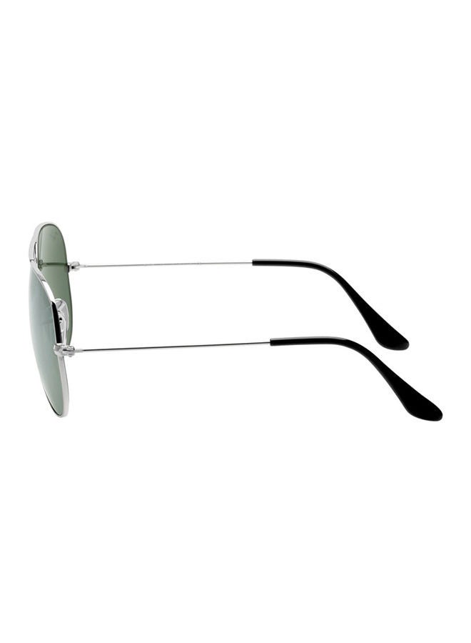 Ray-Ban Unisex Full Rim Aviator Sunglasses - RB3025 W3277 - Lens Size: 58 mm - Silver - Image 3