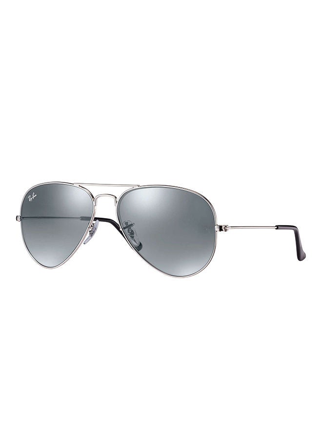 Ray-Ban Unisex Full Rim Aviator Sunglasses - RB3025 W3277 - Lens Size: 58 mm - Silver - Image 1