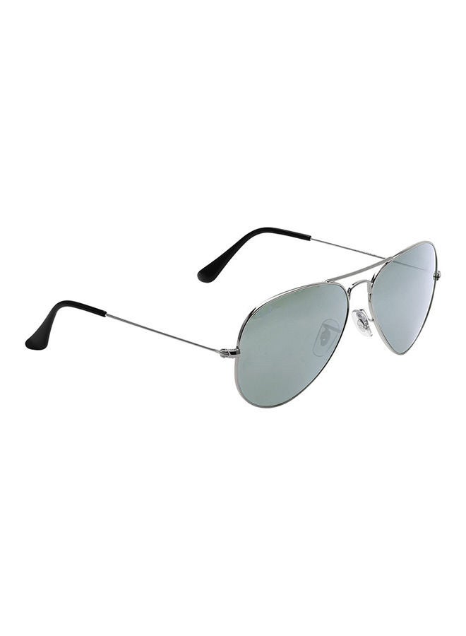 Ray-Ban Unisex Full Rim Aviator Sunglasses - RB3025 W3277 - Lens Size: 58 mm - Silver - Image 2