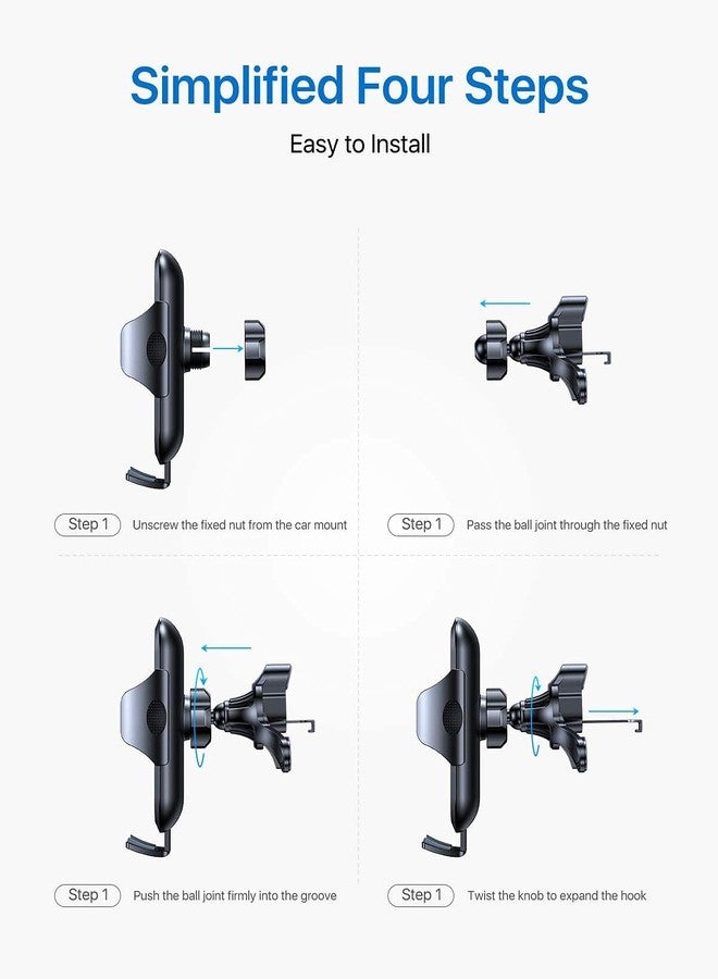 andobil Universal Air Vent Clip for Car Mount, 17mm (0.67inch) Ball Joint Phone Holder Clip with Triangle Lock Design - Ultra Stable, Non-Slip Grip for All Car Vent Types (Horizontal/Vertical/Round) - Image 4