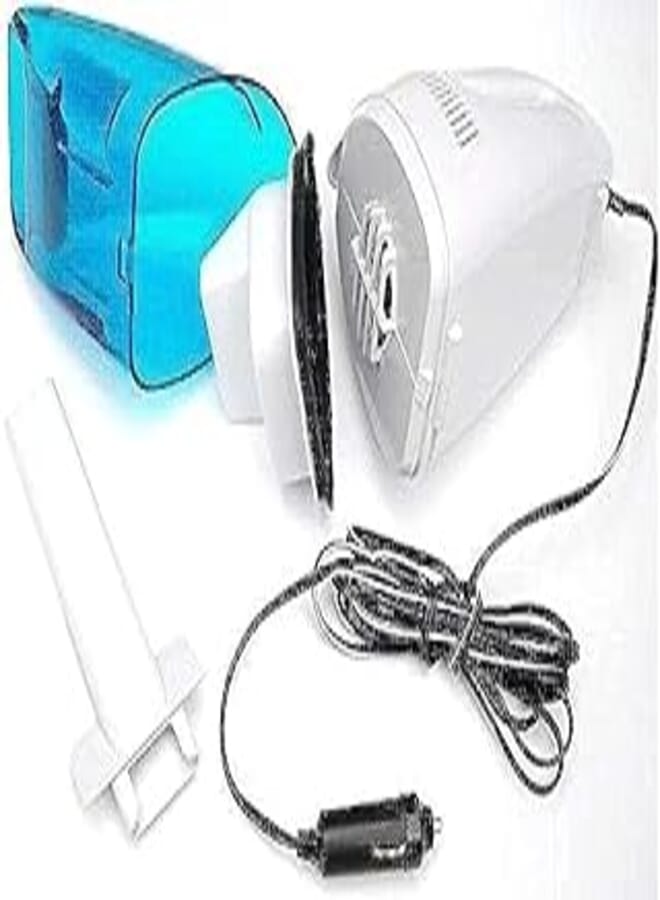 Portable Handheld Car Vacuum Cleaner (Blue White, 60W, 12V)