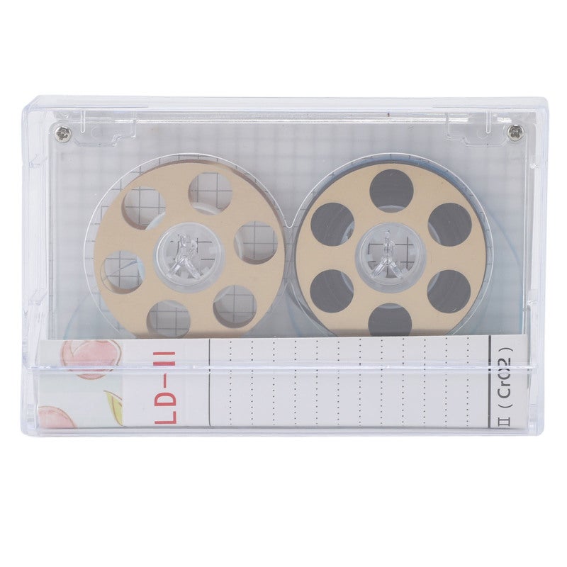 Blank Cassette Tape 46 Minute Type I - Moving Reel Visual Design - ABS Aluminum Alloy Durable Cassette Tapes for Music Recording - Image 1
