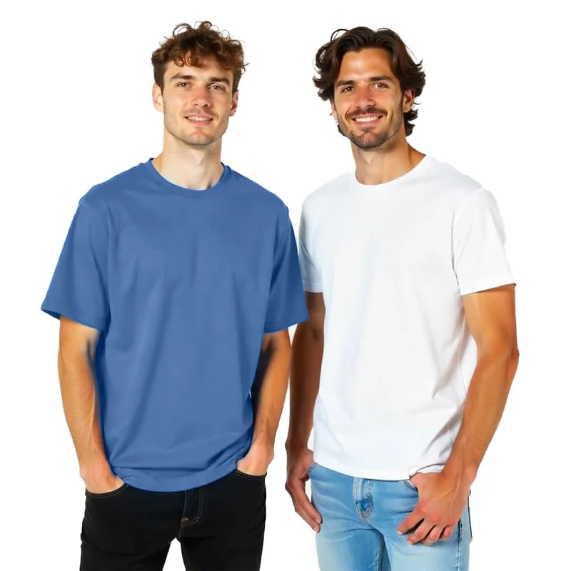 NOBERO NOBERO Men's Oversized Cotton T-Shirt Pack of 2