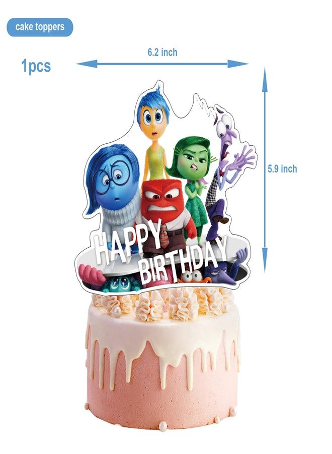 OMTO 25Pack Inside Out Cake Toppers Cupcake Toppers,Inside Out Birthday Party Supplies Cake Decorations For the Inside Out party decoration - Image 5