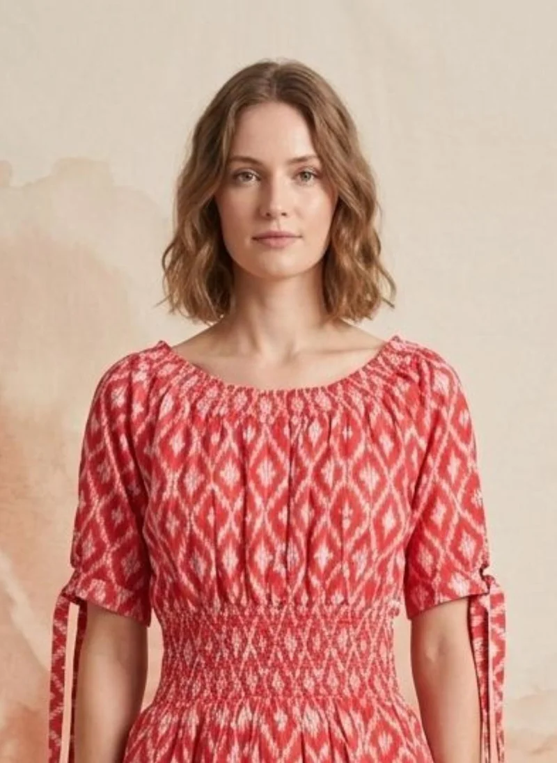 Alaya  Women   Cotton Midi Dress -AL3750 for Women | Best Price UAE