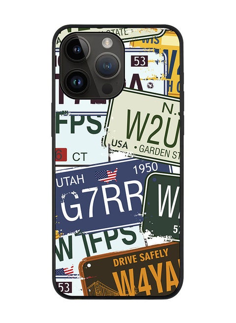 Rugged Black edge case for Apple iPhone 14 Pro Max Slim fit Soft Case Flexible Rubber Edges Anti Drop TPU Gel Thin Cover - Number Plates