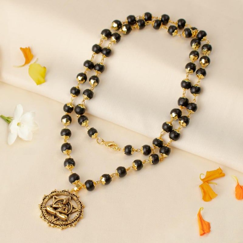 Astrotalk Karungali Malai with Hanuman Kavach Pendant | Karungali Mala Original 54 Beads | Blessings of Lord Hanuman & Murugan | Divine Mala for Protection & Strength | Gift for Man & Woman - Image 2