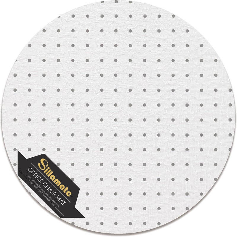 Sillamate Plastic Round Office Chair Mat for Carpeted Floors, Heavy Duty Floor Mat,Eco-Friendly Series Studded Carpet Desk Chair Mats-36'' x 36'' (36 inches X 36 inches -Round) - Image 1
