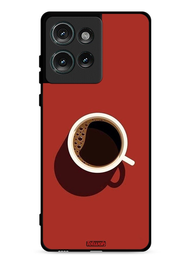 Tolwak Motorola Edge 50 Protective Case Cover Coffee Cup Art - Image 1