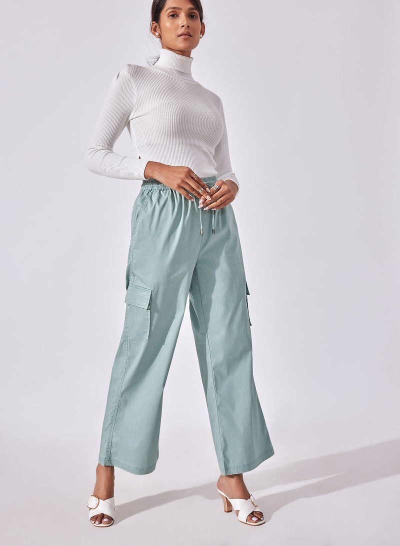 ذا ليبل لايف بنطلون كارغو مستقيم برباط - Image 2