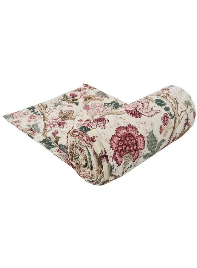 Trance Home Linen Trance Home Linen 100% Cotton Reversible Dohar Double Bed Size | Jaipuri Printed Artisan Block Design Blanket | Soft Lightweight Ac Comforter Quilt (84"X88", Malhaar Red), 200 TC  - Image 1