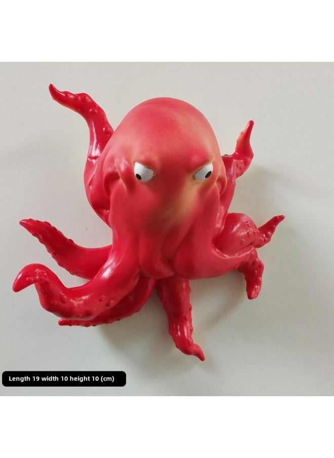 Generic - Children's Simulation Marine Life Model Underwater World Big Turtle Octopus Puffer Dolphin Shark Soft Rubber Toy-Color:Octopus - Image 1