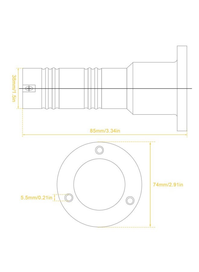 Mtsooning Boat Deck Filler, 1 x Stainless Steel Boat Deck Stopper 1.5" Marine Gas Plugs Steel Marine Gas Plugs with Keyless Cap for Yacht Caravan Tractors - Image 5