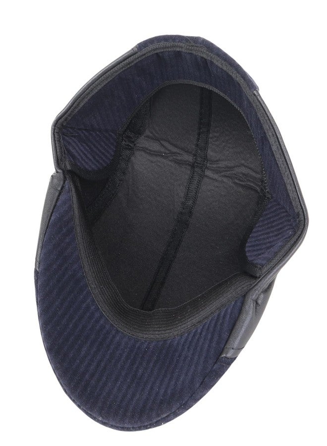 Zacharias Men's Striped Woolen Cottrised Golf Cap with Earflap egcl-01 (Blue_Pack of 1) (Free Size) - Image 5