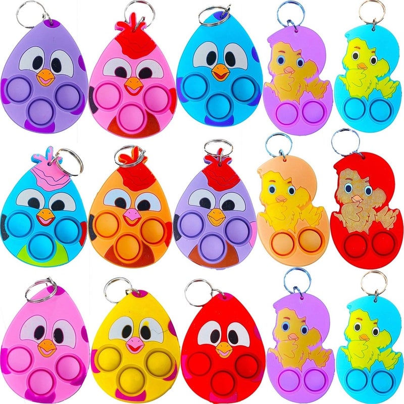 mypush popo 24 Packs Classroom Students Bulk Bubble Easter Egg Mini Pop Holiday Rewards Party Favors - Image 3