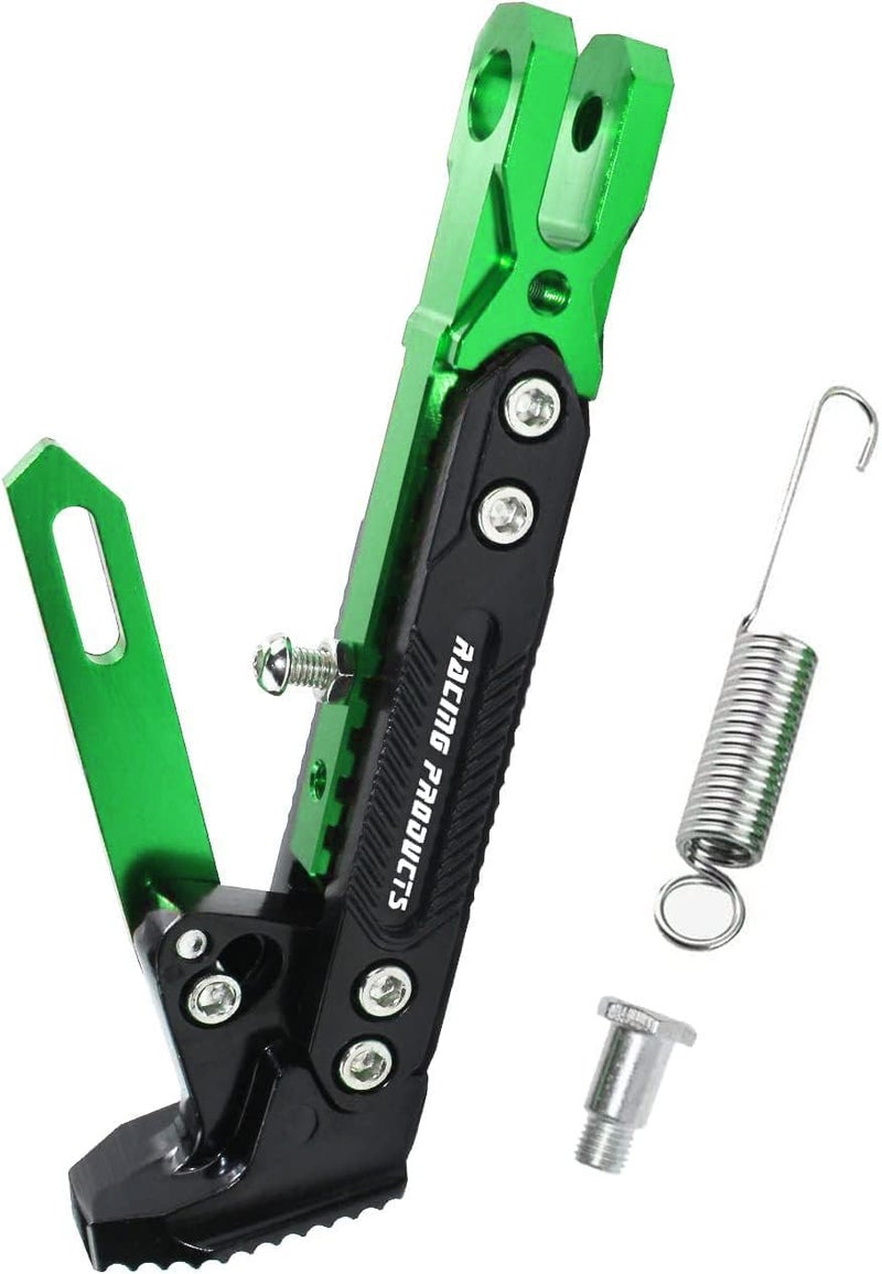 Adsspro Universal Motorcycle Kickstand Accessories Motor Scooter Modified CNC Aluminum Alloy Adjustable Tripod Holder Kickstand Foot Side Support Stand Motor Scooter Motorbike Motocross Dit Pit Bike - Image 1