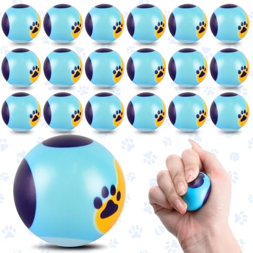 AXBMM 24 PCS Blue Dog Paw Stress Balls for Kids Party Favors 157 Inch Anxiety Relief Fidget Sensory Toys Blue Dog Paw Theme Squeeze Toys Bulk for Birthday Goodie Bags Carnival Gifts Classroom Prizes - Image 1