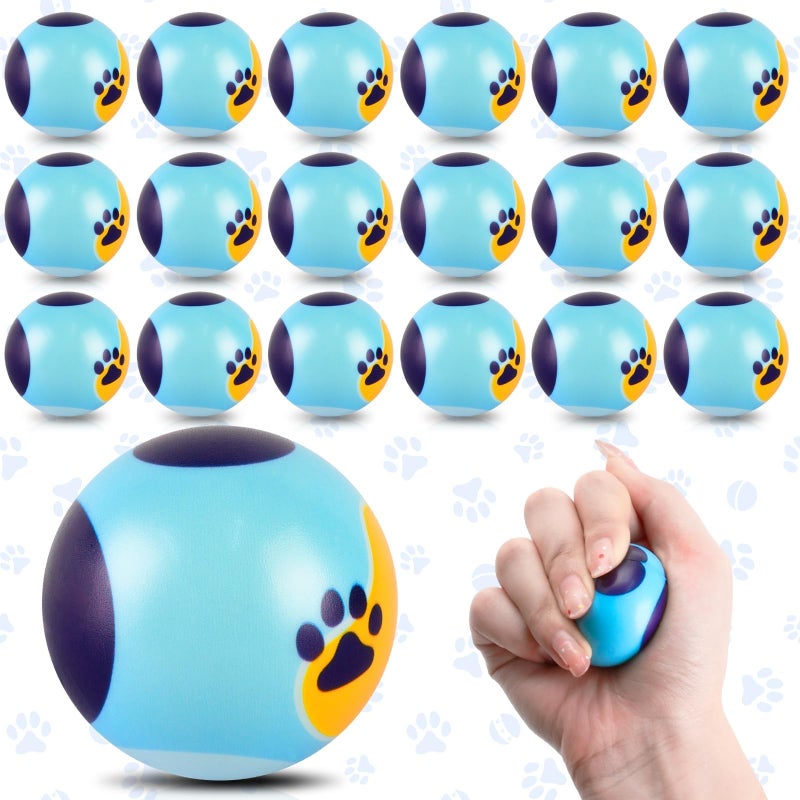 AXBMM 24 PCS Blue Dog Paw Stress Balls for Kids Party Favors 157 Inch Anxiety Relief Fidget Sensory Toys Blue Dog Paw Theme Squeeze Toys Bulk for Birthday Goodie Bags Carnival Gifts Classroom Prizes - Image 3
