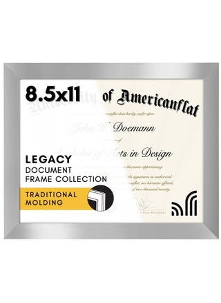 Americanflat 85x11 Diploma Frame with ShatterResistant Glass  Document Frames with Engineered Wood  Legacy Collection  Certificate Frame for Tabletop and Wall Display  Silver - pzsku/Z3E6CFD8CB73AA88B5427Z/45/1749490871/dbadff98-325b-41e6-b1a9-8722441c8f3e
