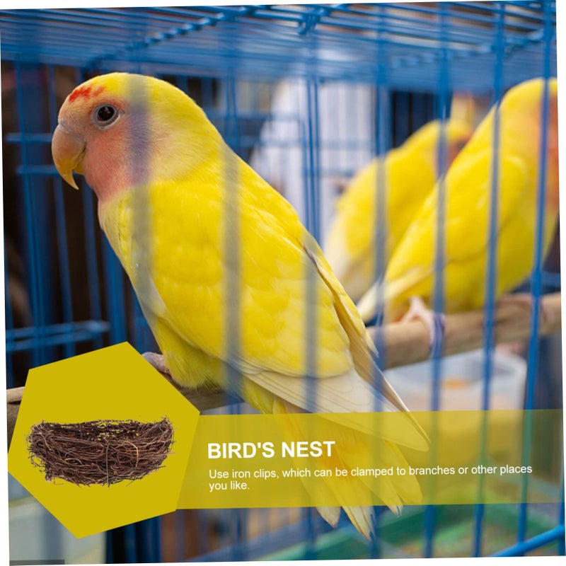 Zerodeko 5pcs Artificial Natural Rattan Birds Nest for Home Garden Decoration - Image 4