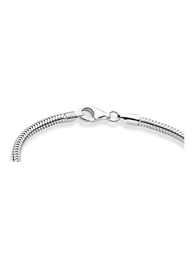 Generic - 925 Sterling Silver Italian 3mm Solid Snake Chain Bracelet - Image 1