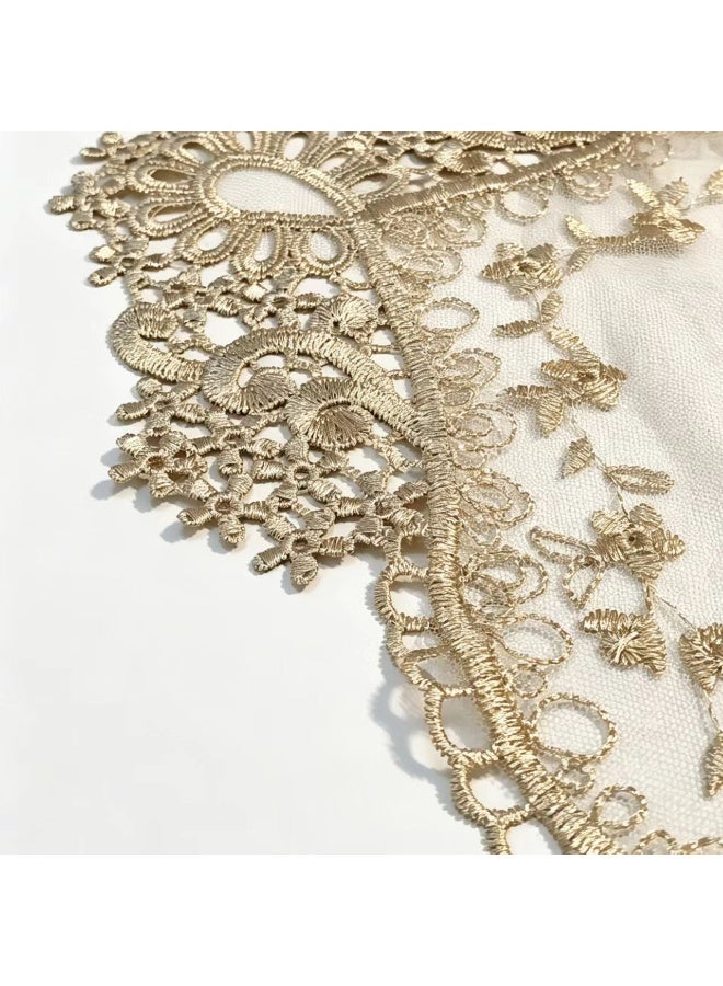 مفارش المطبخ على الطراز الفرنسي القديم مفارش أكواب ومفارش مزهريات 11 بوصة × 20.86 بوصة بني - Image 4