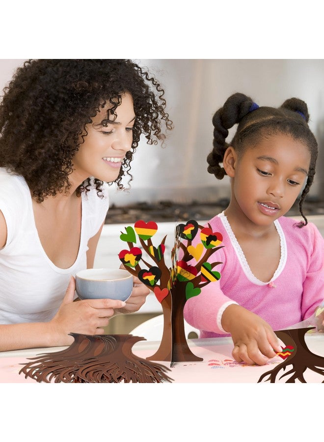 WATINC Happy Juneteenth Heart Tree Craft Kits, Make Your Own African American Heart Trees Decoration, DIY Black History Holiday Celebration Craft Supplies Home School Fun Activity for Kids (32Pcs) - Image 5