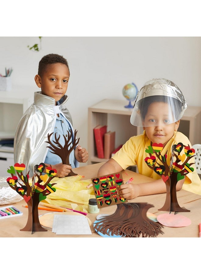 WATINC Happy Juneteenth Heart Tree Craft Kits, Make Your Own African American Heart Trees Decoration, DIY Black History Holiday Celebration Craft Supplies Home School Fun Activity for Kids (32Pcs) - Image 4