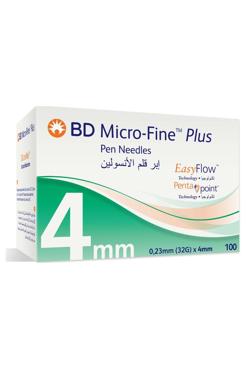 BD Micro-Fine 4mm Insulin Pen Needles – 100 Pack – Compatible & Safe for Diabetics - Image 1