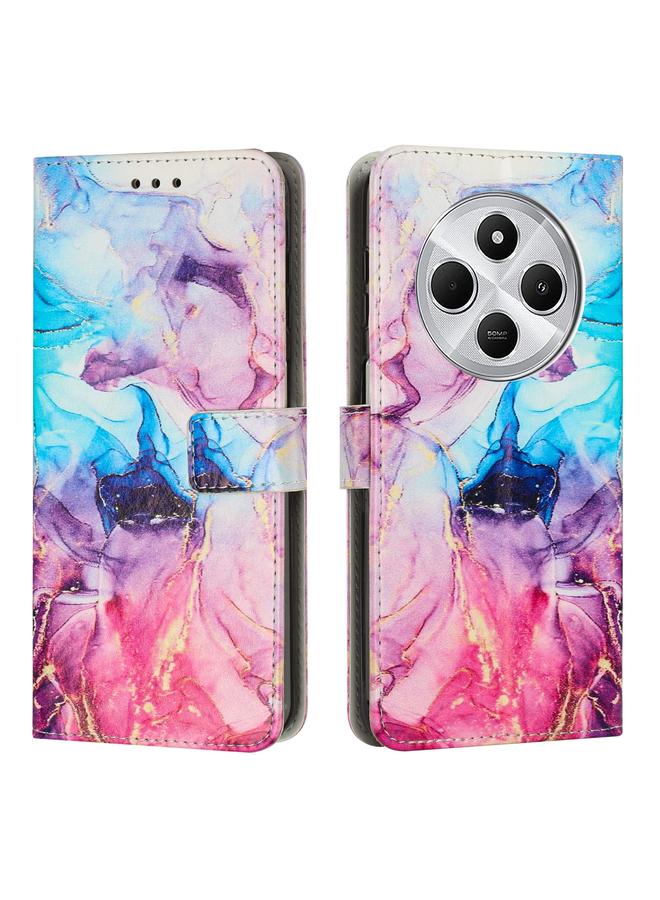 erorex Case For Redmi 14C 4G / A3 Pro Painted Marble Pattern Leather Phone Case - Image 1