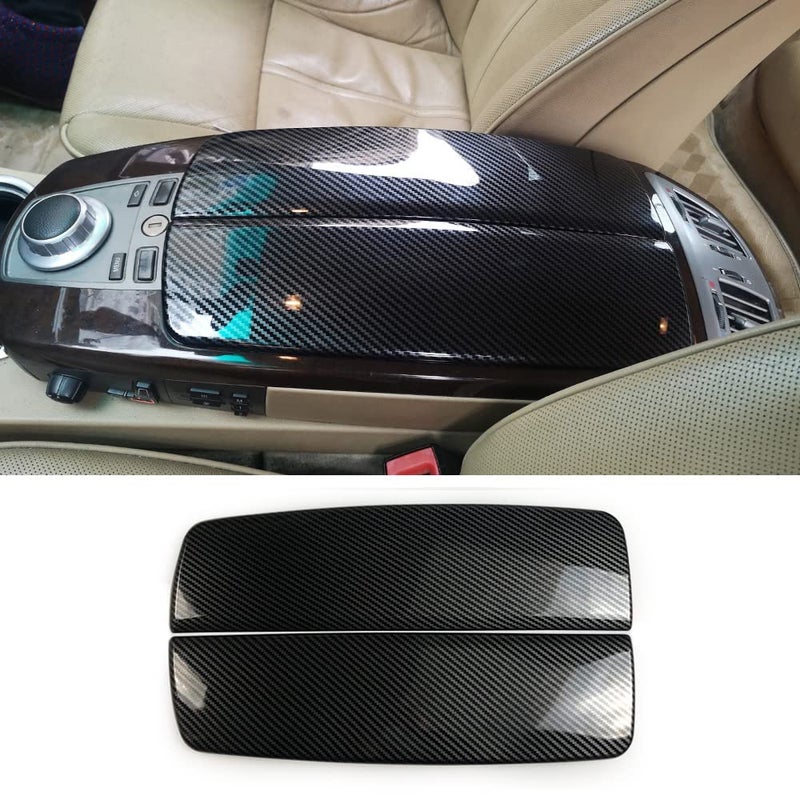 CHUANGHUI for BMW 7 Series E65 E66 20022008 ABS Carbon Fiber Color Car Interior Center Armrest Box Cover Console Box Storage Box Trim Covers745i 745Li 750i 750Li 760i 760Li