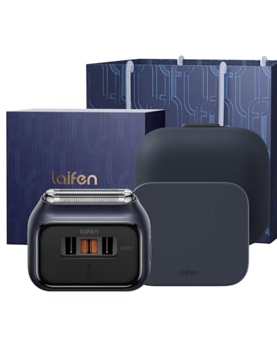 Laifen P3 Pro 3Blade Electric Shaver Set Includes P3 Pro Shaver Travel Pod NonSlip Pad Dual Linear Motors 12000 CutsMin 100Min Runtime IPX7 Waterproof Royal Blue - Image 1