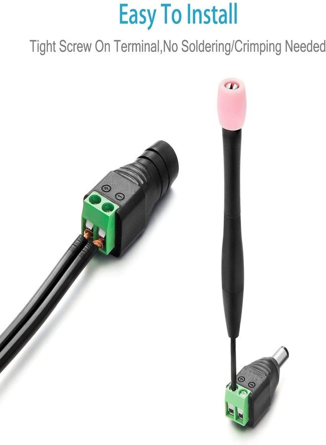 protium 5.5mm DC Male Connector for Light strip controllers, amplifiers and CCTV camera (Male), 5Pcs - Image 2
