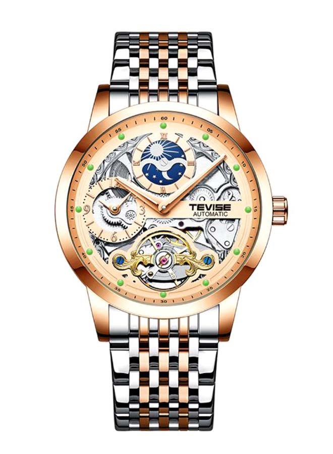 تيفيز ساعة يد من الستانلس ستيل طراز J4485RG-KM قياس 42 مم - ذهبي/فضي للرجال - Image 1