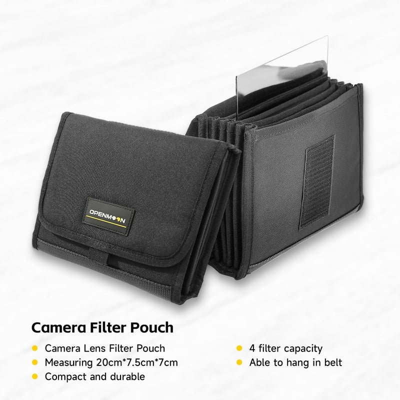 OPENMOON Belt Style Camera Filter Carry Case Pouch (6 Slots, 6.6 * 6.6 inch) - Image 2