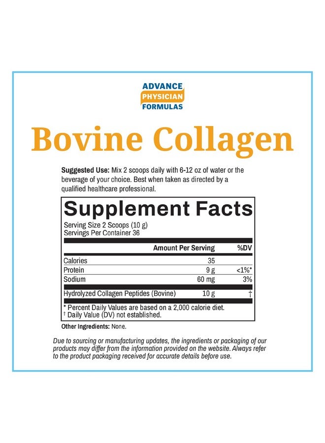 Advance Physician Formulas, Bovine Collagen Peptides Powder, 12.7 oz (360 g) - Image 3