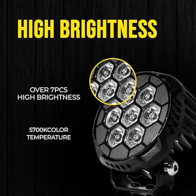 توبيز TobyS أطلقت حديثًا 4 مصابيح عمل LED صغيرة 45 واط، مصباح أمامي مساعد للقيادة، ناشر تأثيرات للشاحنات والدراجات النارية، قطعتين - Image 4