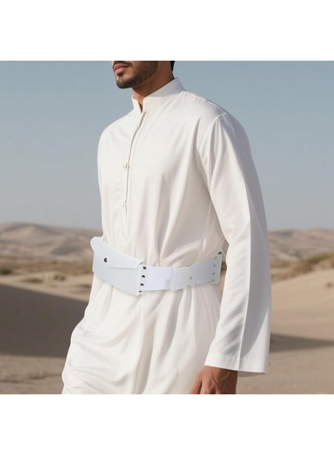 أمياي حزام الإحرام الفاخر للرجال، أبيض قابل للتعديل ومريح، مقاوم للماء ويتبع السنة النبوية - Image 5