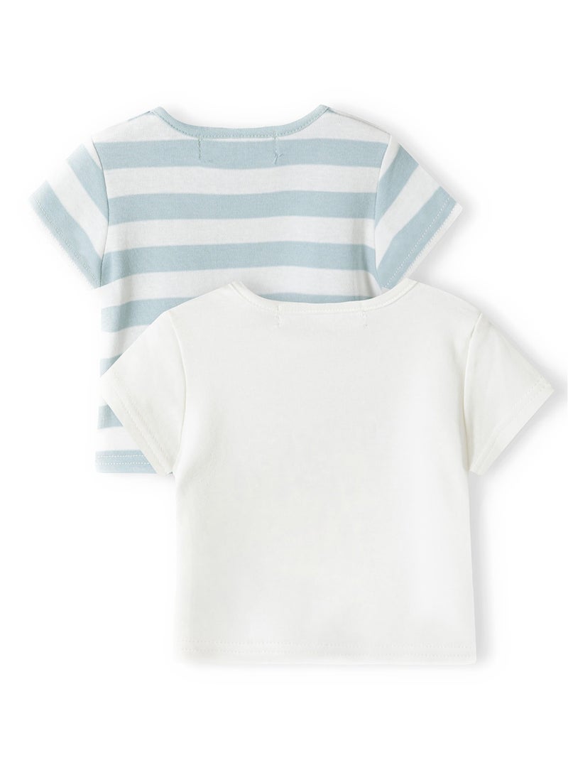 MINOTI Baby 2-Pack Cotton Short Sleeves T-Shirts with Print  - Image 2