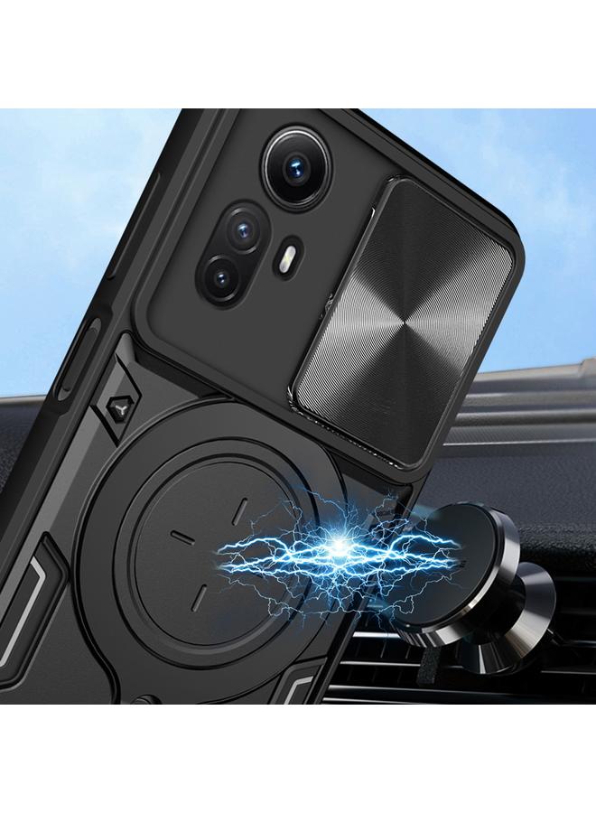 إيروريكس جراب لهاتف Xiaomi Redmi Note 12S 4G CD Texture Sliding Camshield حامل مغناطيسي جراب هاتف - Image 4