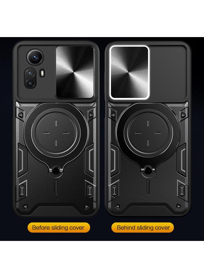 إيروريكس جراب لهاتف Xiaomi Redmi Note 12S 4G CD Texture Sliding Camshield حامل مغناطيسي جراب هاتف - Image 5