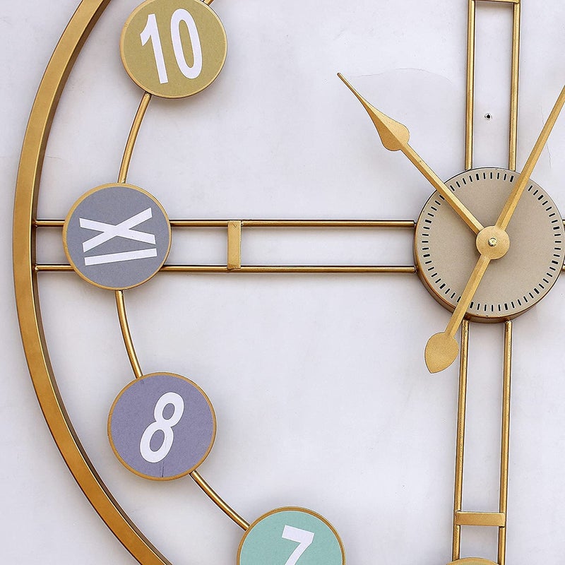 Arabs Morden Metal Wall Clock for Living Room Bedroom Office Kitchen Stylish Wall Clock for Home and Hall Designer Big Size Modern 60 CM - Image 5